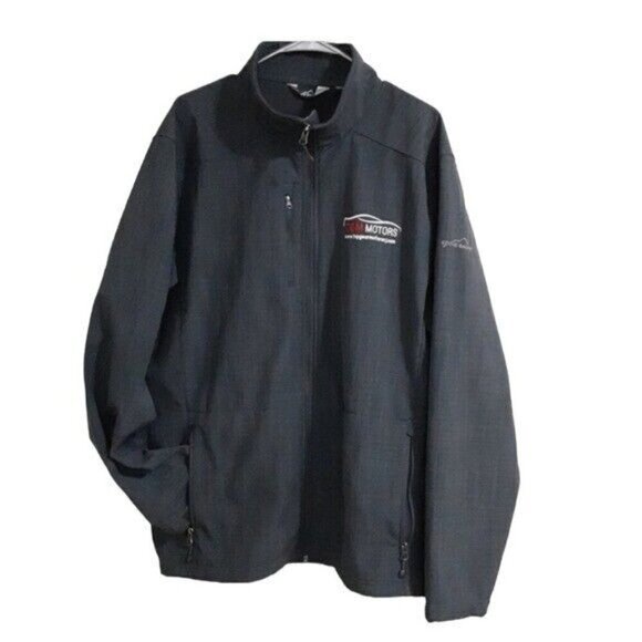 Eddie Bauer Full zip softshell jacket mens fleece lining  2XL Hiking Outdoor Y2k - Picture 1 of 10